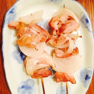 魚焼きグリルで簡単☆焼き鳥の塩味